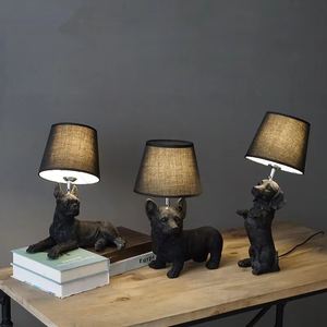 Lámparas de Mesa con Diseño de Cachorros de Perro de Dinamarca, Lámparas de Escritorio Blancas y Negras con Animales, Lámpara de Noche para Dormitorio, Habitación Infantil, Sala de Estar, Decoración del Hogar, Iluminación - Product Image 3