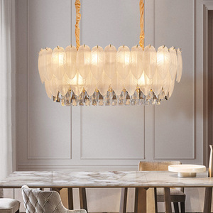Lámpara de plumas LED redonda con múltiples cabezales E27 para decoración del hogar y sala de estar - Product Image 5