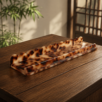 Ensemble de 4 poussoirs de luxe pour Mahjong de 17,5 pouces, supports de tuiles aspect marbre/noyer/porcelaine, accessoires de Mahjong pour le divertissement