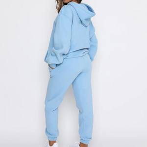 Set Wanita RUIQUWIN, Hoodie Tracksuit 2 Potong dengan Logo Custom, Ukuran Besar, Pakaian Seksi Wanita - Product Image 2