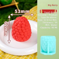 Molde de Silicona para Helado de Fresa, Mousse de Frutas, Forma 3D, Fácil Desmoldeo, Grado Alimenticio, con Caja de Empaque