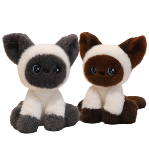 Mayorista Kawaii Mix Color Cat Doll Animal de peluche Gato sentado Juguete Niños Escritorio Decoración Suave Colorido Lindo Simulación Cat Doll - Product Image 1