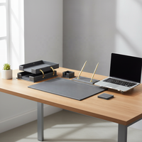 Ensemble de bureau de luxe en cuir PU, organiseur de bureau, accessoires de bureau, sous-verres en cuir, sets de table, organiseurs de documents