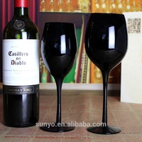 Copa de vino de boda de color negro sólido seguro