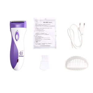 Épilateur électrique Kemei KM-3018 violet, rasoir corporel, 7200 tr/min, rechargeable par USB, rasoir pour le corps entier pour femmes - Product Image 1