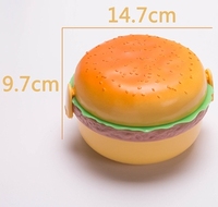 Boîte à fruits pour enfants Double couche en forme de hamburger Petite boîte à lunch Étudiant scolaire Boîte à bento Cadeau
