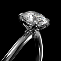 Bague de mariage solitaire personnalisée à quatre griffes avec diamant de laboratoire taille ronde 0,5-3 carats en or massif 10K/14K/18K certifié IGI clarté VVS CVD/HPHT