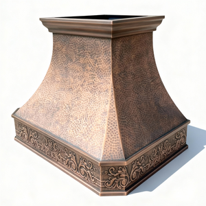 Архитектурная вытяжка ручной работы из меди, изготовленная на заказ для кухонь элитных вилл - Product Image 4