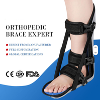 Attelle de nuit orthopédique en polyester et coton pour cheville et pied, avec boucle réglable, pour fracture et entorse, unisexe