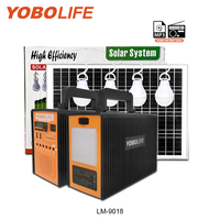 Generator tenaga surya cadangan darurat portabel, Generator tenaga surya MPPT pengendali LiFePO4 baterai Radio Panel surya sistem pencahayaan rumah