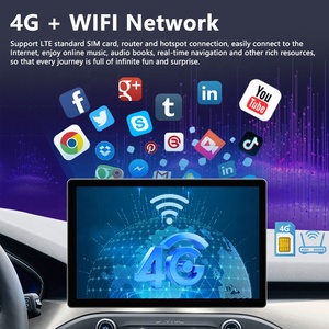 Universal 64GB 13 Inch 8-core Multimedia Stereo <strong>Android</strong> Audio Player Touch Screen Radio Car Auto Carplay 5G Wifi GPS SIM Card - Product Image 3