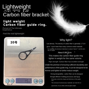 Soporte de anillo guía de fibra de carbono, caña de pescar, accesorios de <span class=keywords><strong>pesca</strong></span> inferiores de carpa, modelo KW, <span class=keywords><strong>Kit</strong></span> de modificación DIY - Product Image 1