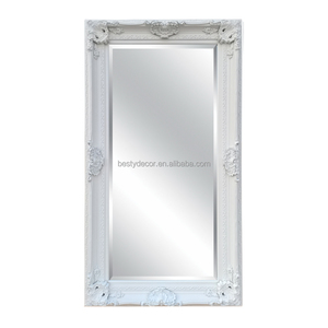 Personalizado al por mayor adornado lujo decoración espejo fábrica boda suelo madera espejo resina tallada decoración del hogar espejos franceses - Product Image 4
