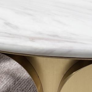 <span class=keywords><strong>Table</strong></span> <span class=keywords><strong>basse</strong></span> de luxe ronde en acier inoxydable doré à motif écaille de <span class=keywords><strong>poisson</strong></span>, avec plateau en marbre, pour la maison, l'hôtel, le salon, le café, meubles de <span class=keywords><strong>table</strong></span> - Product Image 2