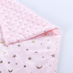 Vente en gros prix compétitif <span class=keywords><strong>rose</strong></span> étoile lune super doux épais chaud <span class=keywords><strong>minky</strong></span> dot bébé <span class=keywords><strong>couverture</strong></span> - Product Image 6