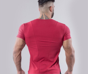 Maglietta da Palestra per <span class=keywords><strong>Uomo</strong></span> in Tinta Unita con LOGO Personalizzato, MOQ 10 Pezzi, Consegna in 3 Giorni - Product Image 4