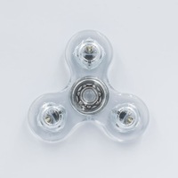 Toupie lumineuse transparente en cristal LED, best-seller transfrontalier, gadget anti-stress pour enfants