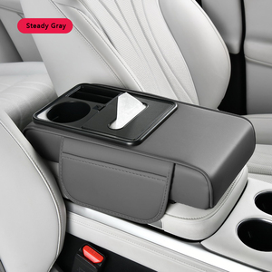 Cuscino Poggiabraccio per Auto con Vano Portaoggetti, Supporto in Pelle per Console Centrale, Scatola Portafazzoletti - Product Image 3