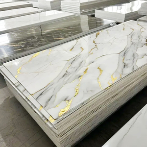 Panel de Pared de PVC con Diseño de Mármol, Estilo Moderno, para Decoración de Interiores, Lámina de Mármol UV, 1.22*2.44m, 1.22*2.90m - Product Image 1