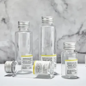 Lotion <b>bottle</b> transparent aluminum cap <b>bottle</b> <b>plastic</b> <b>empty</b> <b>bottle</b> cosmetic sub-bottling portable travel sample <b>bottle</b> - Product Image 3