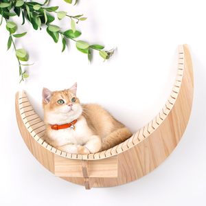 Estante de <span class=keywords><strong>gato</strong></span> de luna de madera 202407 para pared y perchas Muebles de pared de <span class=keywords><strong>gato</strong></span> para gatos de interior - Product Image 1