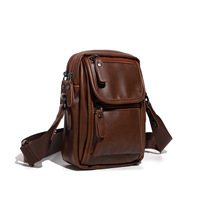 Nouveau Sac à Bandoulière/Sac Croisé Multifonctionnel pour Homme, Rangement Passeport et Carte d'Embarquement, Loisirs et Voyage, en PU et Polyester, Modèle 2026