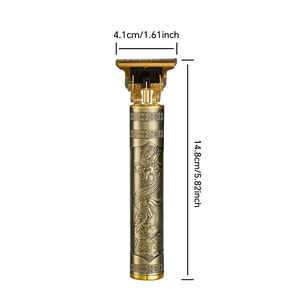 Professionale metallo oro elettrico tagliacapelli in acciaio inox taglio <span class=keywords><strong>barba</strong></span> macchina per gli uomini inglese per uso domestico Hotel uso - Product Image 4