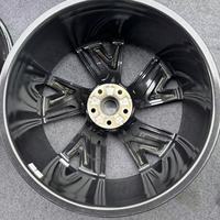Jantes Audi A7 21 pouces d'occasion 8.5J 30mm ET en alliage d'aluminium forgé, tout-terrain, noir brillant, finition usinée, 5x120, multi-rayons