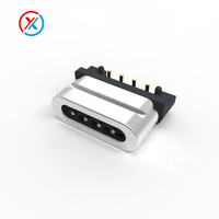 Vente d'usine Connecteur magnétique 4 broches à 90 degrés pour chargeur, connecteur magnétique Pogo Pin