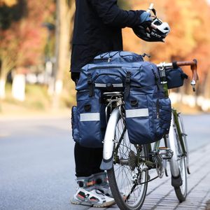 Portabicicletas Pannier Bag 3 en 1 Portaequipajes trasero Bolsa para maletero, resistente al agua Tamaño personalizado Gran capacidad Alforjas traseras para bicicleta - Product Image 4