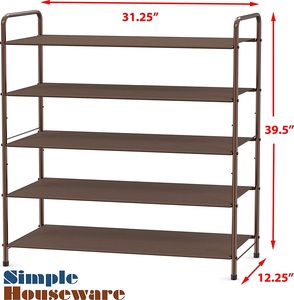 Zapateros <span class=keywords><strong>de</strong></span> <span class=keywords><strong>Tela</strong></span> Económicos, Diseño Simple, Almacenamiento Plegable, Zapateros Portátiles en Oferta en Línea - Product Image 3