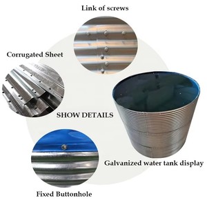 50000 gallon bể chứa nước mưa bể nước mạ kẽm tấm sóng thủy lợi bể nước để bán - Product Image 3
