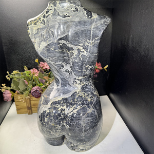 Grande Statua in Pietra Naturale Curativa, Intaglio a Mano in Diaspro <span class=keywords><strong>Picasso</strong></span>, Modello Femminile, Scultura del Corpo Femminile in Vendita - Product Image 3