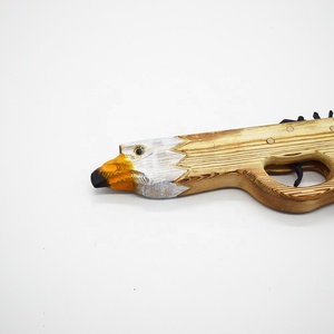 Fabrik Großhandel hand geschnitzte Kinder Pistole Tiere Holz pistole Spielzeug - Product Image 3