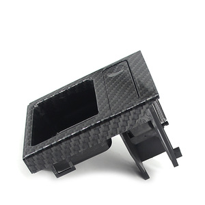 Portavasos de fibra de carbono para BMW Serie 3, caja de almacenamiento para la consola central, bandeja multifuncional para monedas - Product Image 2