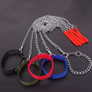 <span class=keywords><strong>Collar</strong></span> de Metal fuerte para perro, cadena con asa de nailon, correa para perro - Product Image 1