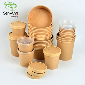 Logo personnalisé imprimé jetable emballage alimentaire papier tasse à soupe collation papier seau alimentaire - Product Image 2