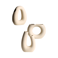 Vase à fleurs en céramique fait main, style minimaliste moderne, décoration nordique pour la maison, salon, bureau, centre de table, cadeau de félicitations