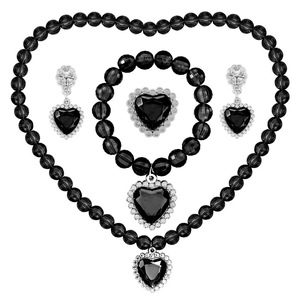 Accessoires <span class=keywords><strong>de</strong></span> déguisement familial HLC Wednesday, collier, boucles d'oreilles, bandeau, gants et masque pour filles, accessoires <span class=keywords><strong>de</strong></span> fête d'Halloween - Product Image 2