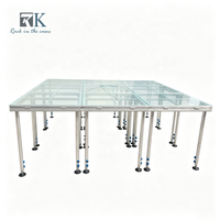 Scène modulaire robuste en aluminium pour événements, avec escaliers et garde-corps, pour mariages, concerts et autres événements