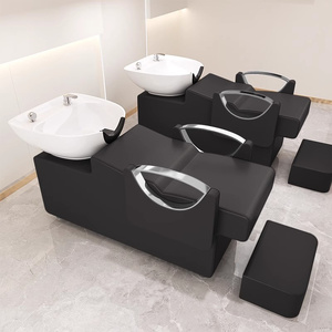 Chaise de shampoing de salon personnalisable avec bol gris et or pour supermarché atelier salon de coiffure <span class=keywords><strong>prix</strong></span> direct d'usine - Product Image 6