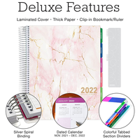 Cahier d'agenda personnalisé A5 pour femmes couverture en tissu liste de tâches quotidienne Journal avec poche intérieure pour le bureau