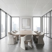 Paneles de Yeso PVC Impermeables de Diseño Moderno 603x603 7mm, Decoración Alemana para Paredes Interiores, Techo Insonorizado