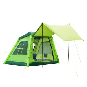 Tente gonflable avec auvent, plafond haut carré, colonne d'<span class=keywords><strong>air</strong></span> de 10 cm d'épaisseur, tente de camping familiale, OEM/ODM, certifiée ISO9001 - Product Image 1