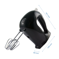 Batidora Eléctrica Profesional de 5 Velocidades con Gancho para Masa, Botón de Expulsión, Ligera, 400W para Hornear Masa, Pasteles, Huevos - Uso Doméstico
