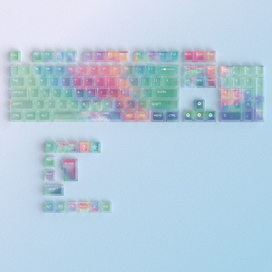 Coloré brouillard série Keycap arc-en-ciel Transparent PC cerise profil impression UV 119Key clavier mécanique Keycaps personnalisé ODM/OEM - Product Image 2