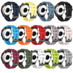 Factory Soft <b>Watch</b> Straps Breathable Silicone Bands 22mm <b>Watch</b> Bands Compatible for Garmin Fenix7x 7 7s QuickFIT Connectors - Product Image 1