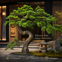 Grand arbre de pin artificiel de 1,8 m (6 pieds) pour extérieur, plante artificielle, faux pin, arbre artificiel pour intérieur, décoration commerciale, vente en gros