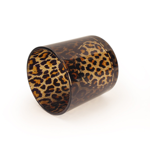 Vente en gros de pots à bougies en verre à large ouverture, à motif léopard, écologiques, vides, avec couvercle, pour la fabrication de bougies - Product Image 6