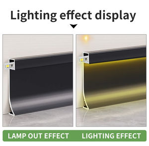 Bande lumineuse LED de 80mm montée en surface profil de canal en aluminium plinthe pour salon chambre <span class=keywords><strong>cuisine</strong></span> Home cinéma - Product Image 2